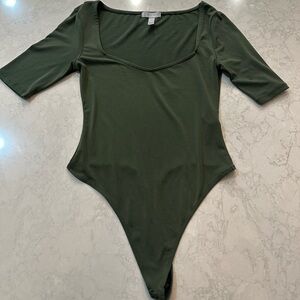 Olive green bodysuit size XS